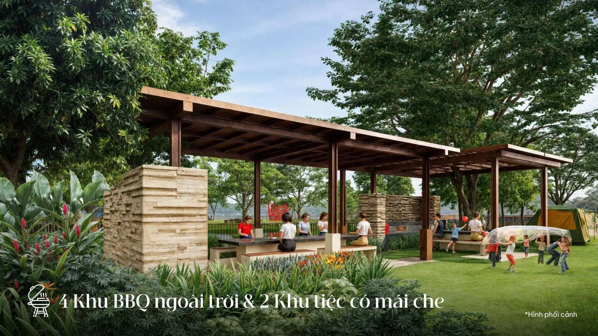 Outdoor BBQ deck