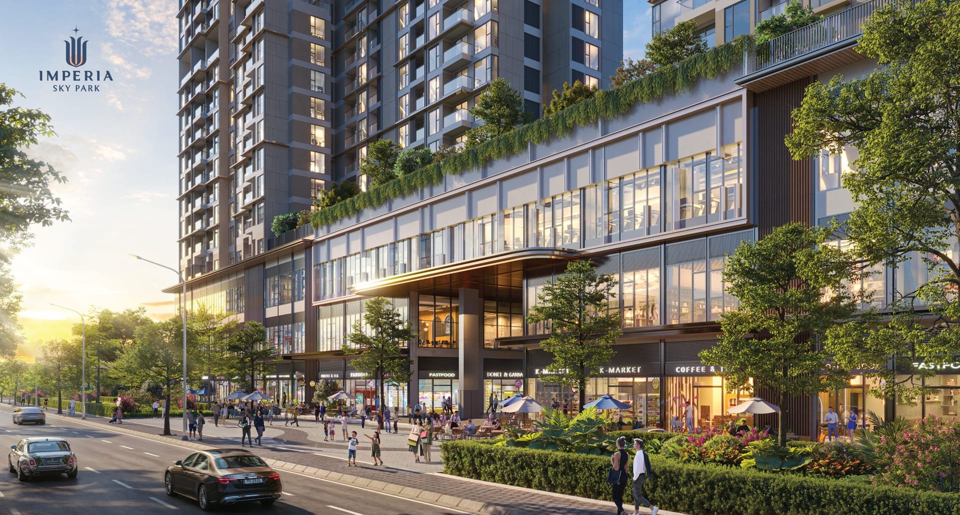 Retail podium boulevard