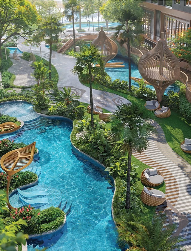 Lagoon cabanas