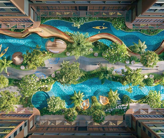 Lazy river & gardens