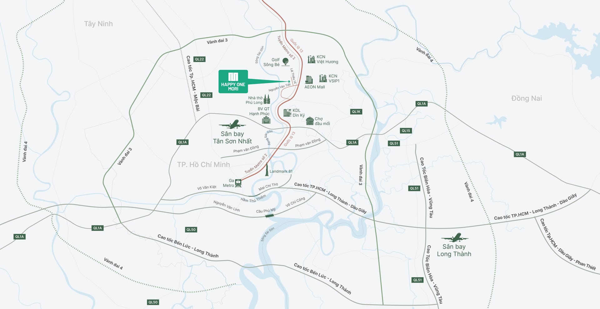 Bình Dương regional map