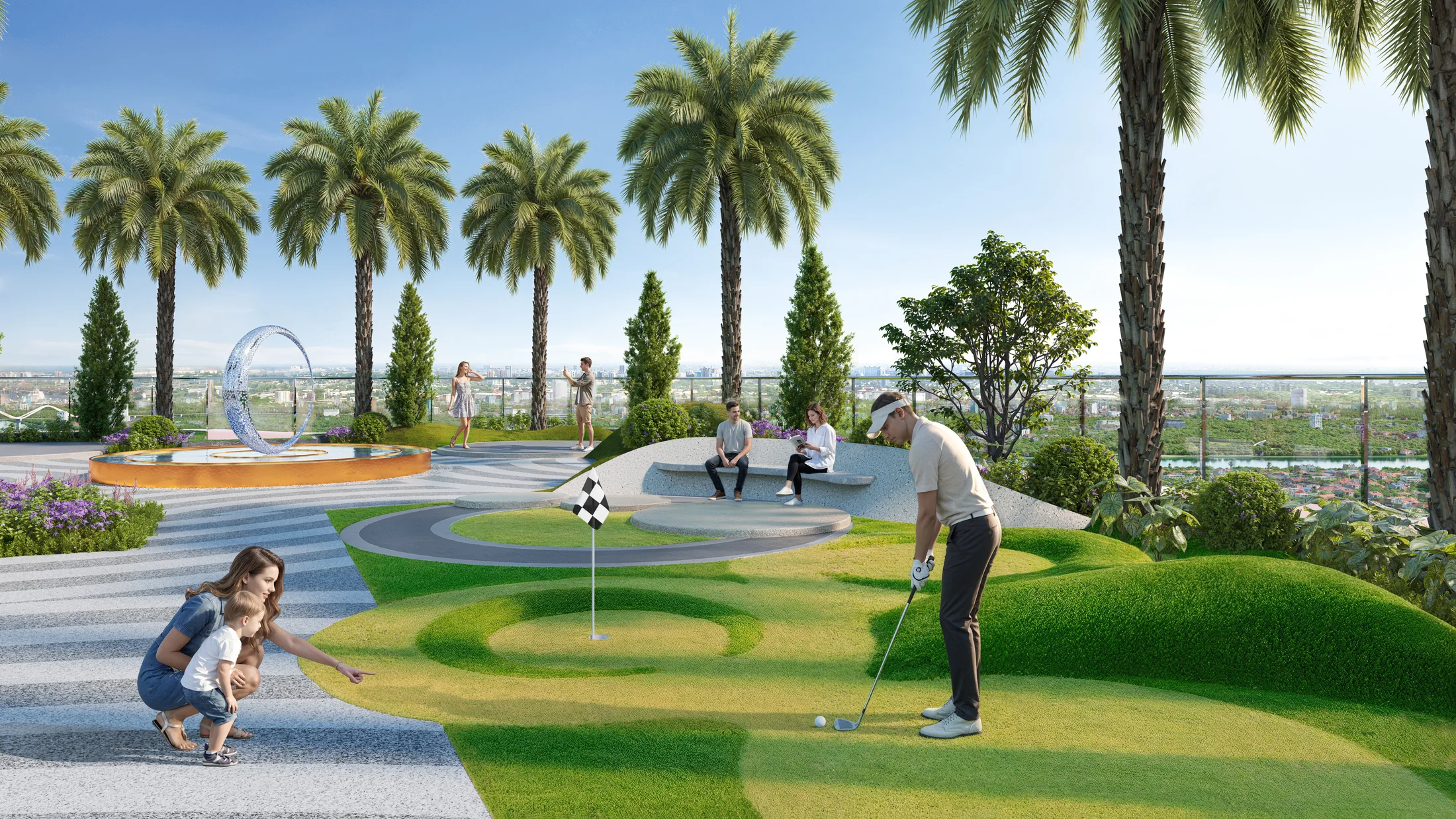 Mini-golf green