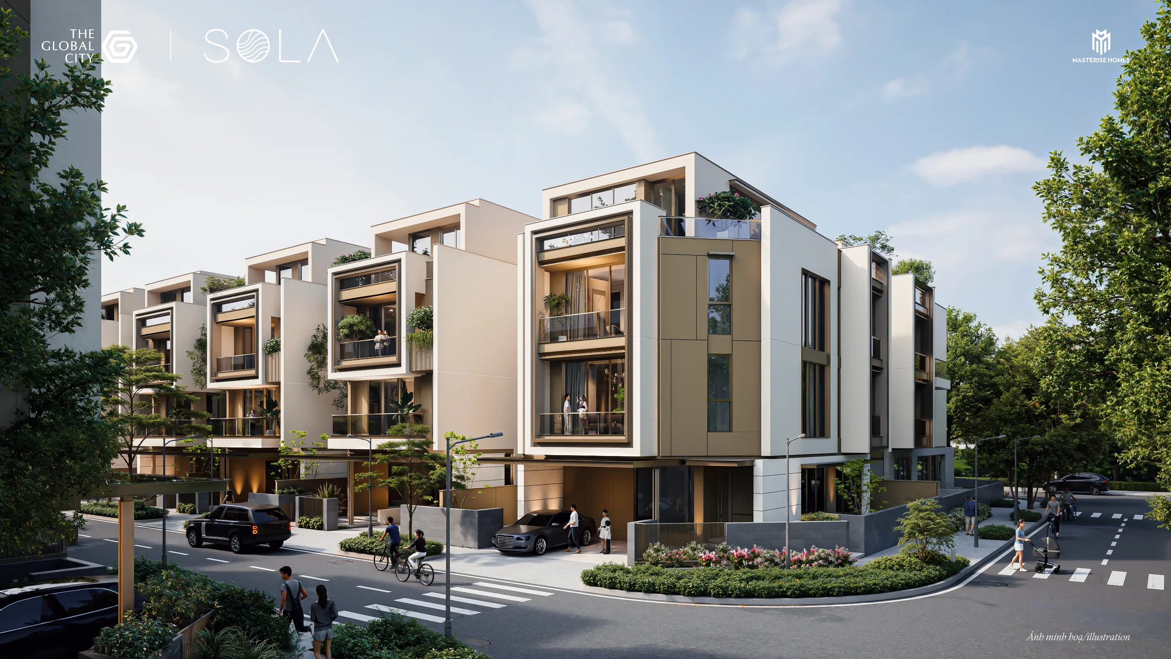Corner villa · streetside